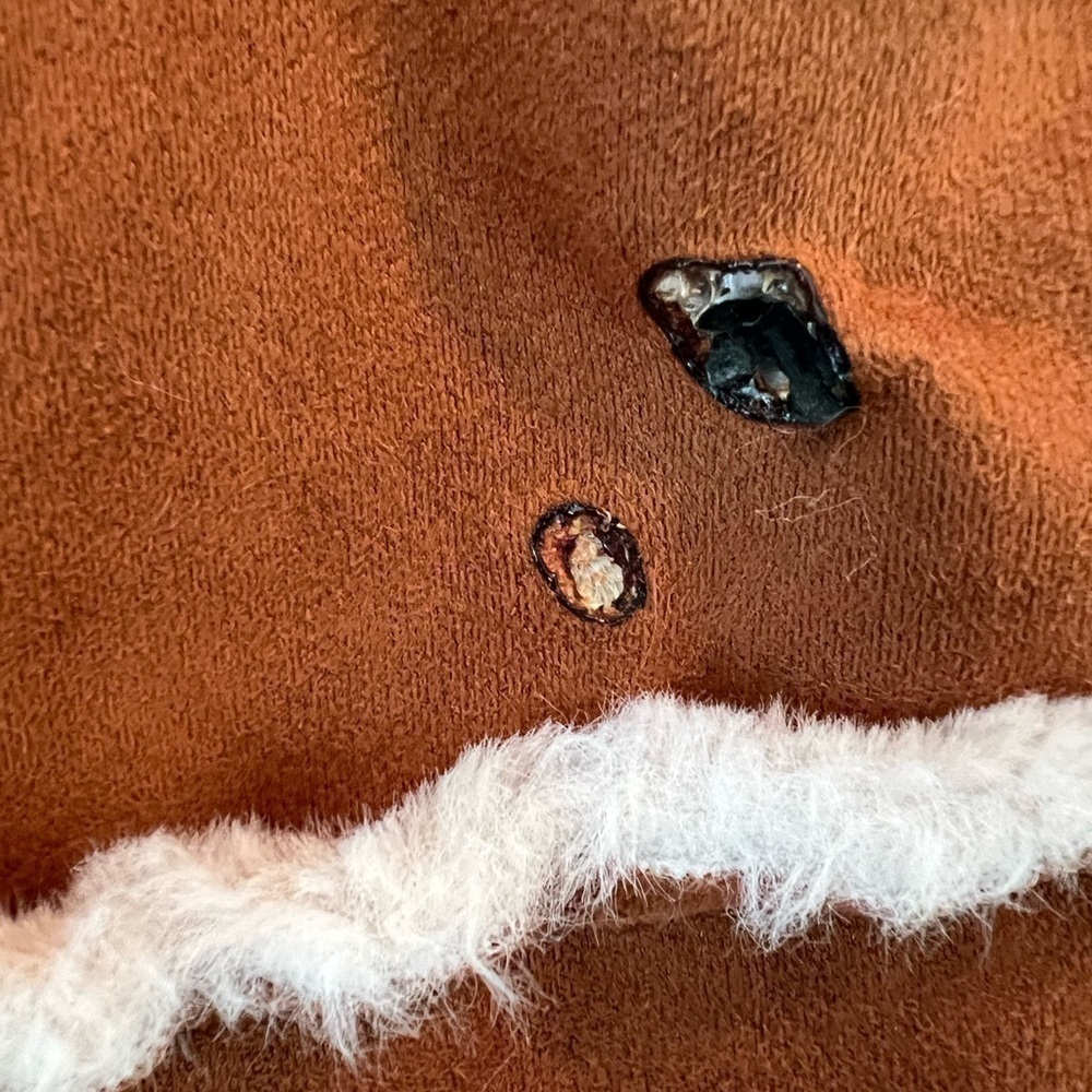 Halogen Tan Faux Shearling Moto Jacket - Picture 12 of 16